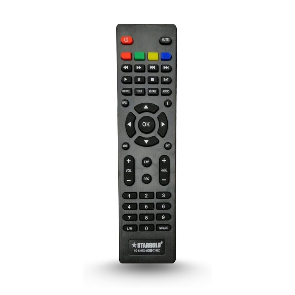Satellite Mini HD Receiver Universal Remote Control | STARGOLD, NHE, Tokyosat, SA Gold, Gold, Technosat, DG Tech
