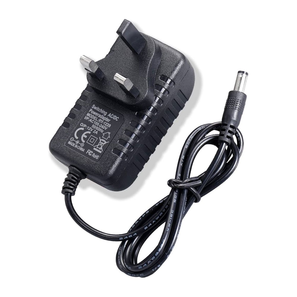 12V 2A Universal Power Adapter | AC 100–240V to 12V DC Power Supply | 5.5 × 2.1 mm Plug for Satellite Receivers, Routers, CCTV & LED | Diwas Online Kuwait