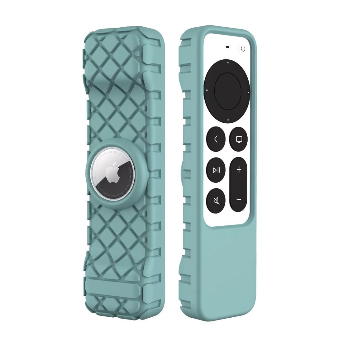 Silicone Case for Apple TV 4K Siri Remote (2nd, 3rd Gen) – 2in1 with AirTag Holder