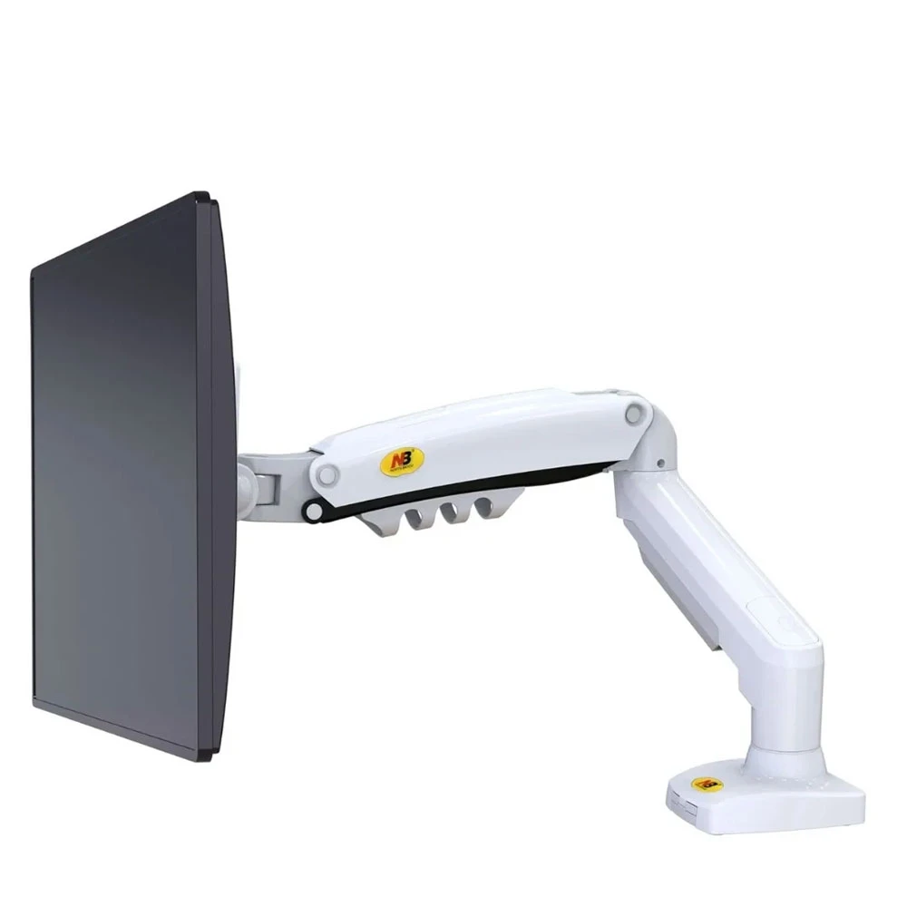 NB F80 Single Monitor Mount 17″–30″ | Full Motion Desk Arm (Black / White)