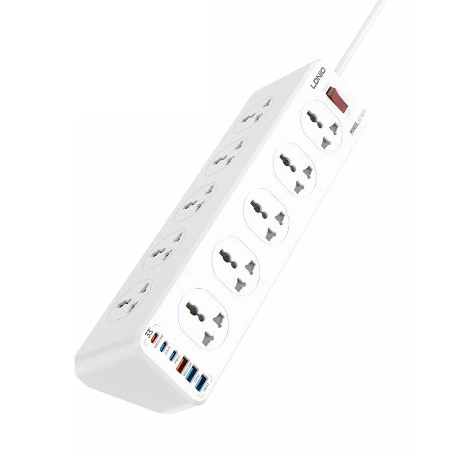 LDNIO Universal Power Socket – 10 Sockets, 33W USB Super Fast Charging  SC10610C | Kuwait