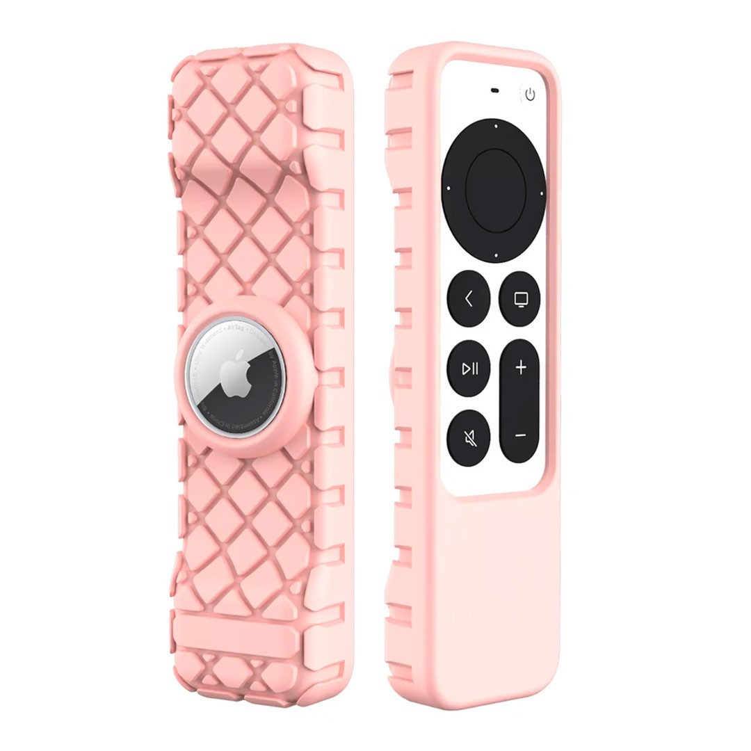 Silicone Case for Apple TV 4K Siri Remote (2nd, 3rd Gen) – 2in1 with AirTag Holder