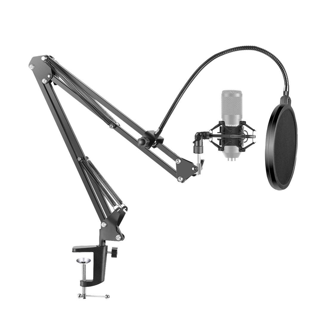 Professional Recording Microphone Stand – NB-35 Adjustable Suspension Boom Arm with Clamp for Studio & Streaming