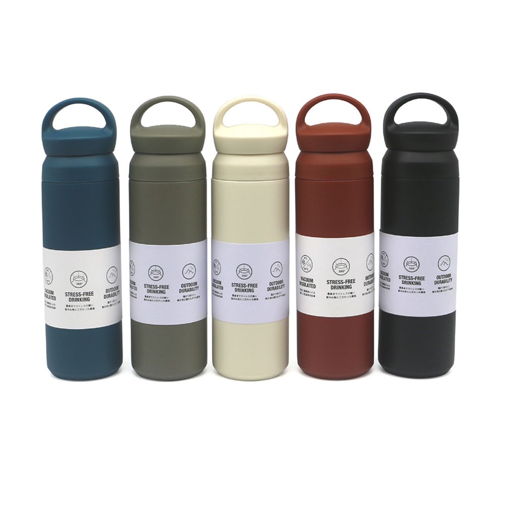 Insulated Water Bottle Simple Style – Stainless Steel 500ml with Straight Handle | Hot & Cold Coffee Cup