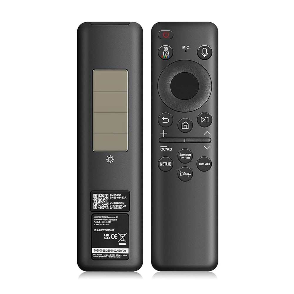 Samsung Compatible Solar TV Remote – Replacement for Samsung LED, 4K, UHD, QLED & OLED TVs