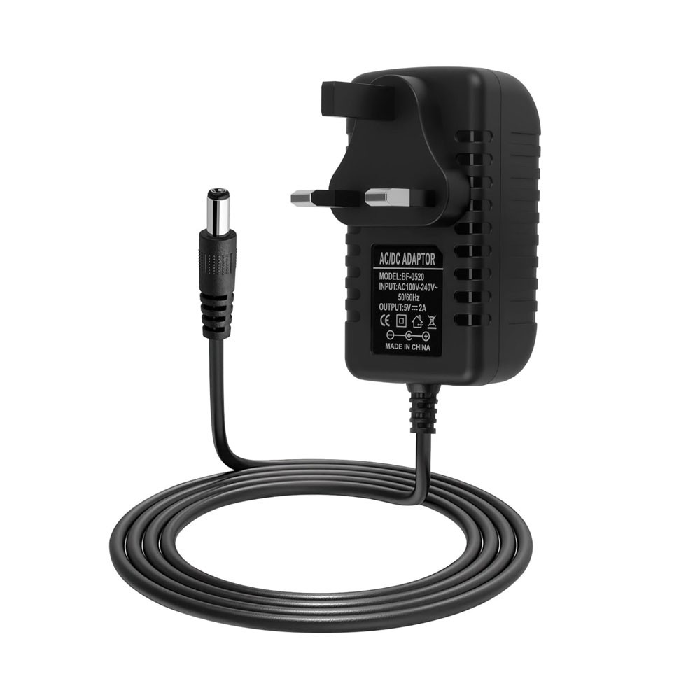 5V 2A Power Adapter – Compatible with Android TV Box & Other 5V Devices (UK Plug) | X96, T95, H96, MXQ, HK1, X88, MX10, TX6, P7, Z8 Pro, Mecool, Humax